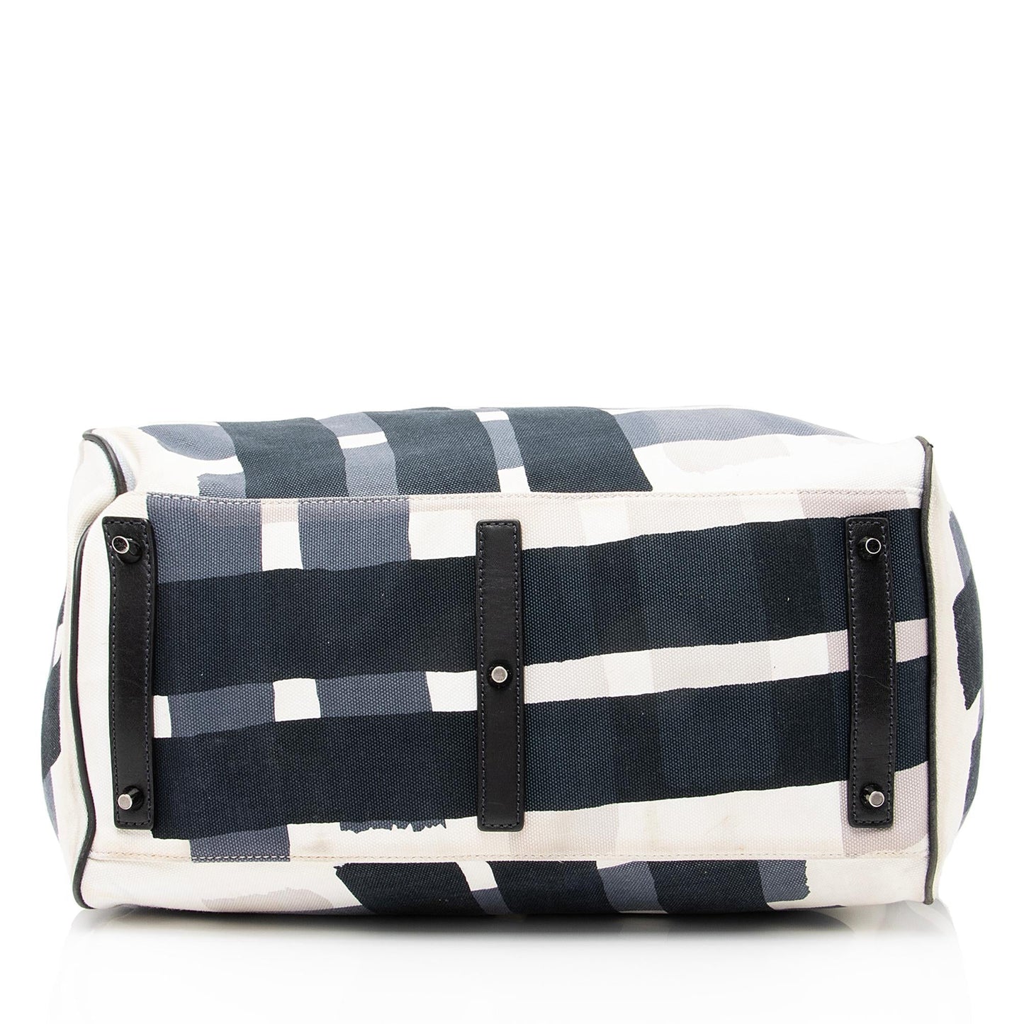 Burberry Brushstroke Mega Check Canvas Large Shopper Tote