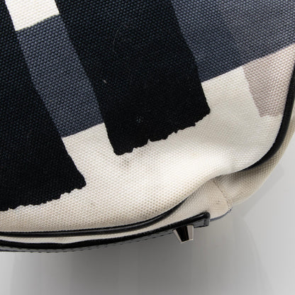Burberry Brushstroke Mega Check Canvas Large Shopper Tote