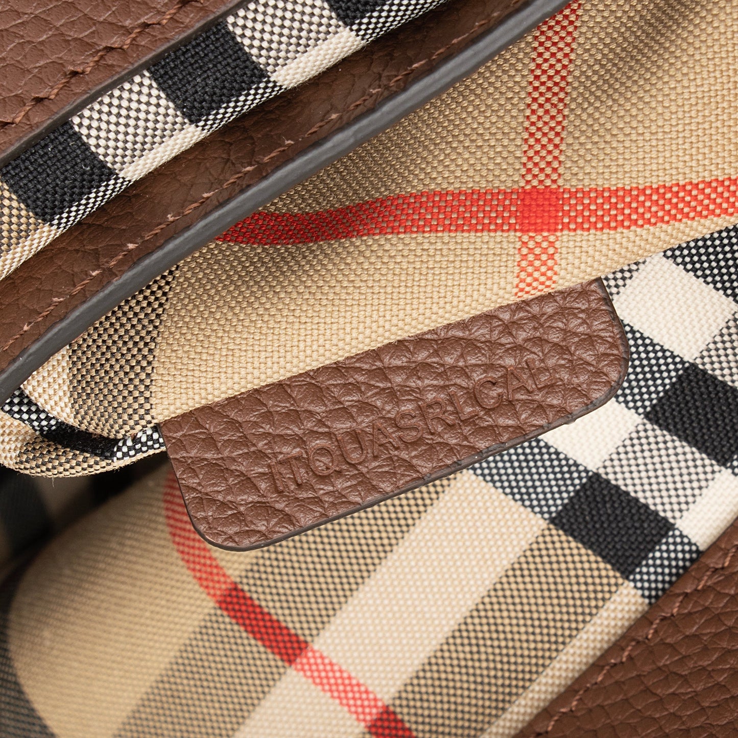 Burberry Calfskin Vintage Check Note Bag