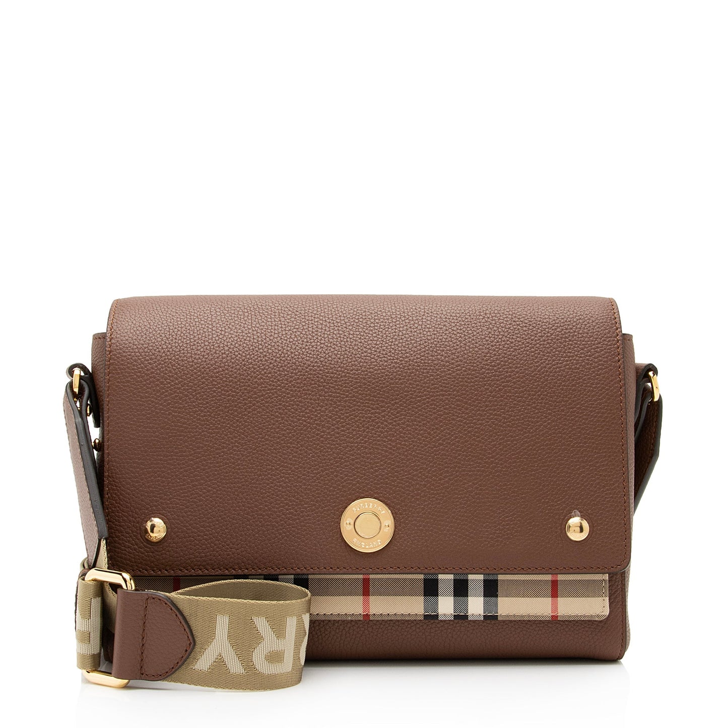 Burberry Calfskin Vintage Check Note Bag