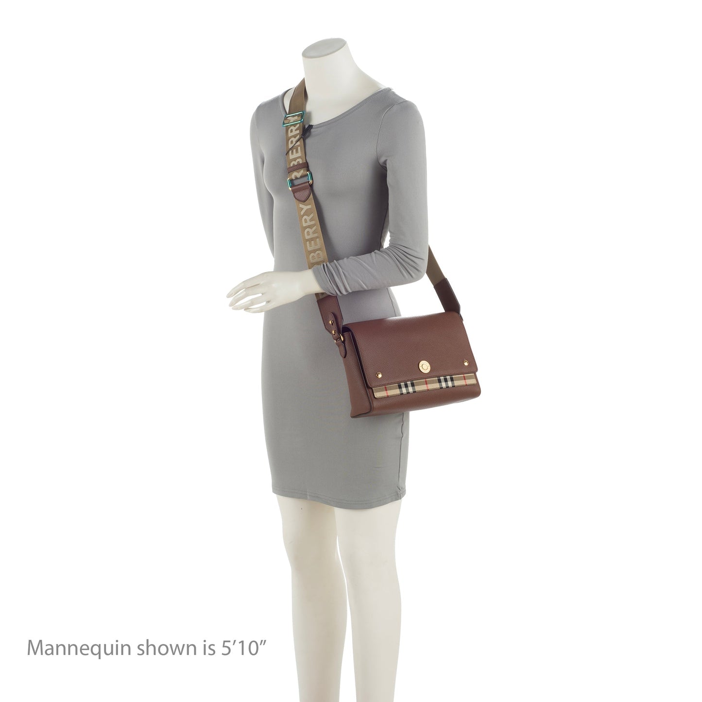 Burberry Calfskin Vintage Check Note Bag