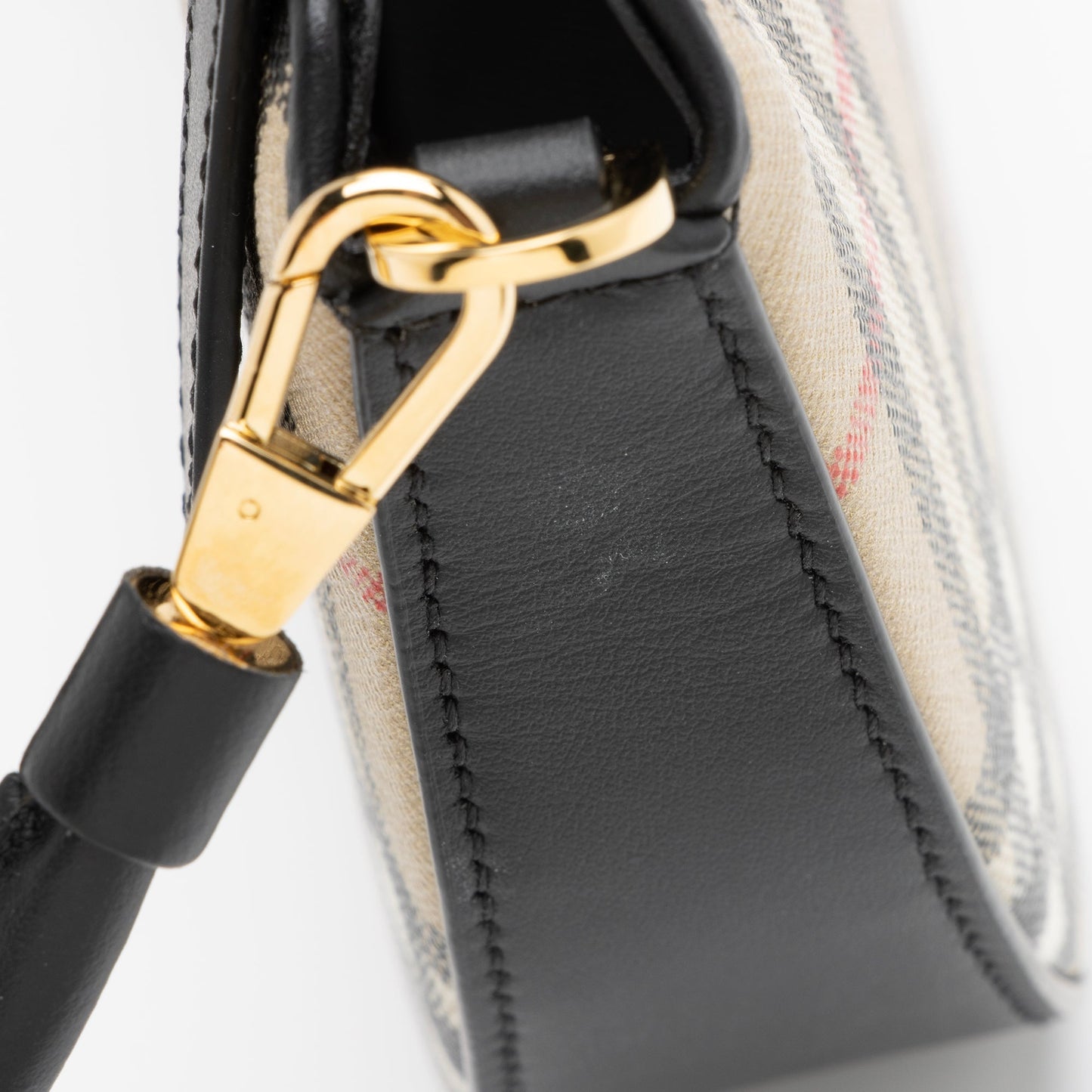 Burberry Calfskin Vintage Check Olympia Pouch