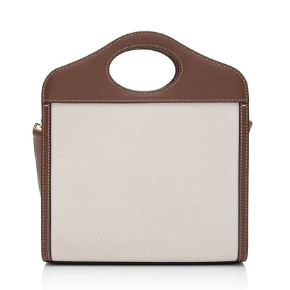 Burberry Canvas Horseferry Mini Pocket Tote