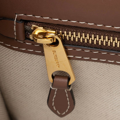 Burberry Canvas Horseferry Mini Pocket Tote
