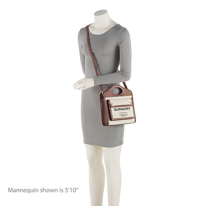 Burberry Canvas Horseferry Mini Pocket Tote