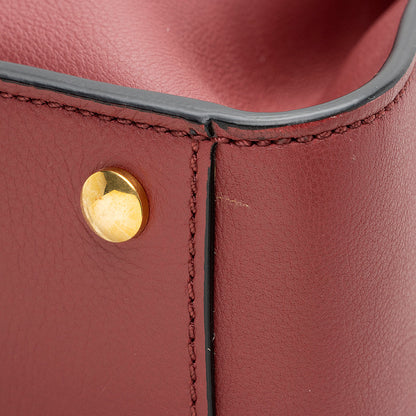 Burberry Leather Crest Grommet Detail Tote