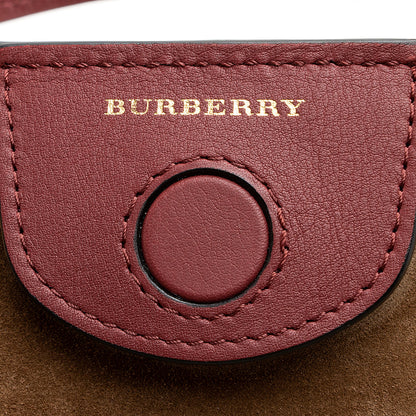 Burberry Leather Crest Grommet Detail Tote