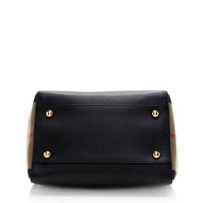Burberry Leather House Check Derby Canterbury Small Tote