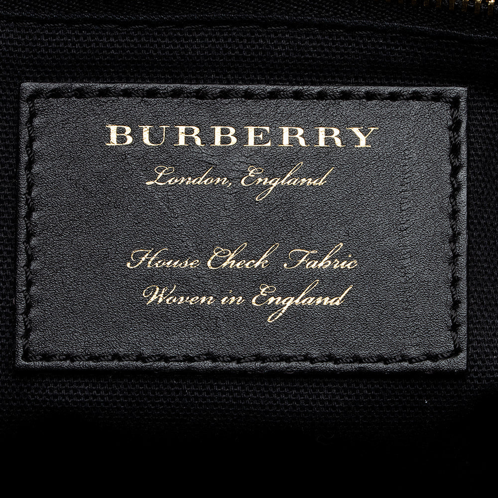 Burberry Leather House Check Derby Canterbury Small Tote