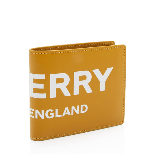 Burberry Leather Logo Bi-Fold Wallet (SHF-jCmrlm)