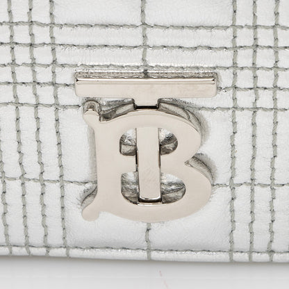 Burberry Metallic Quilted Lambskin TB Lola Wallet on Chain