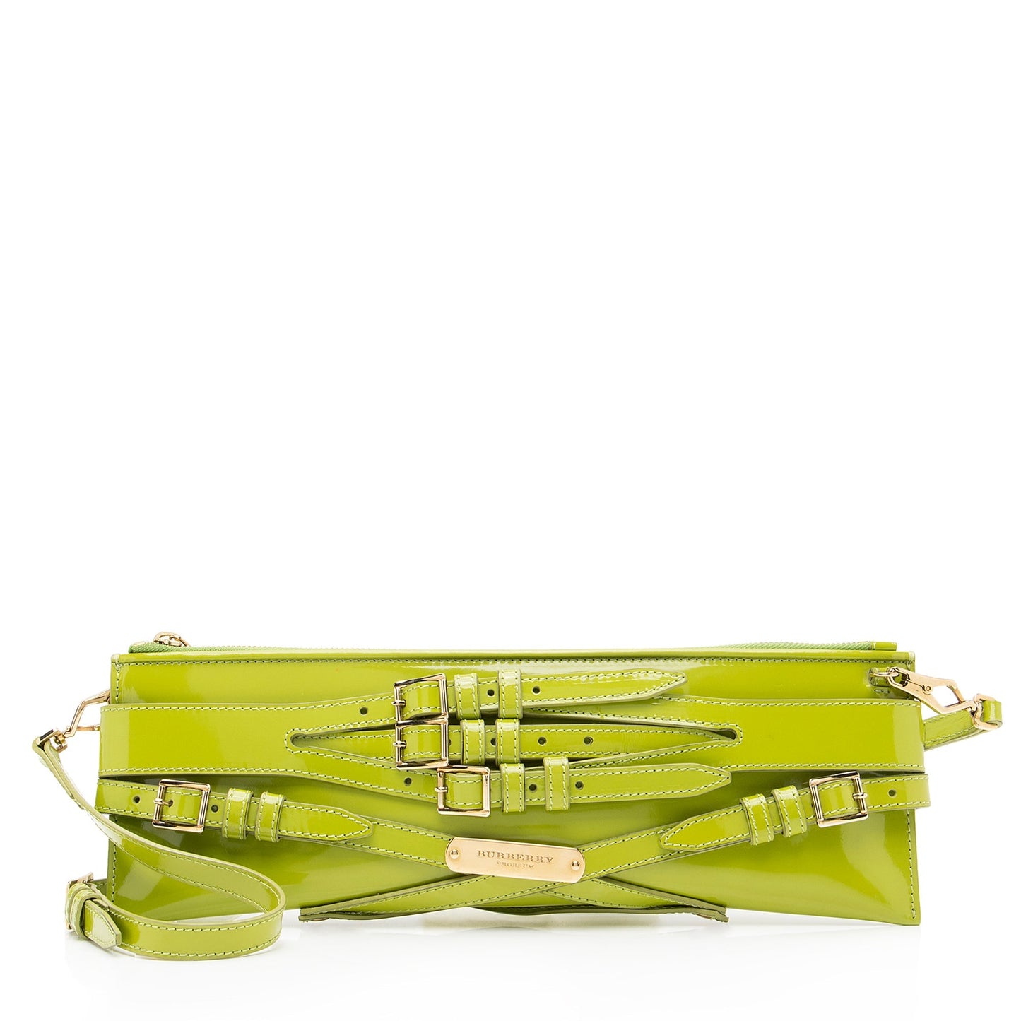 Burberry Patent Leather Parmoor Prorsum Clutch