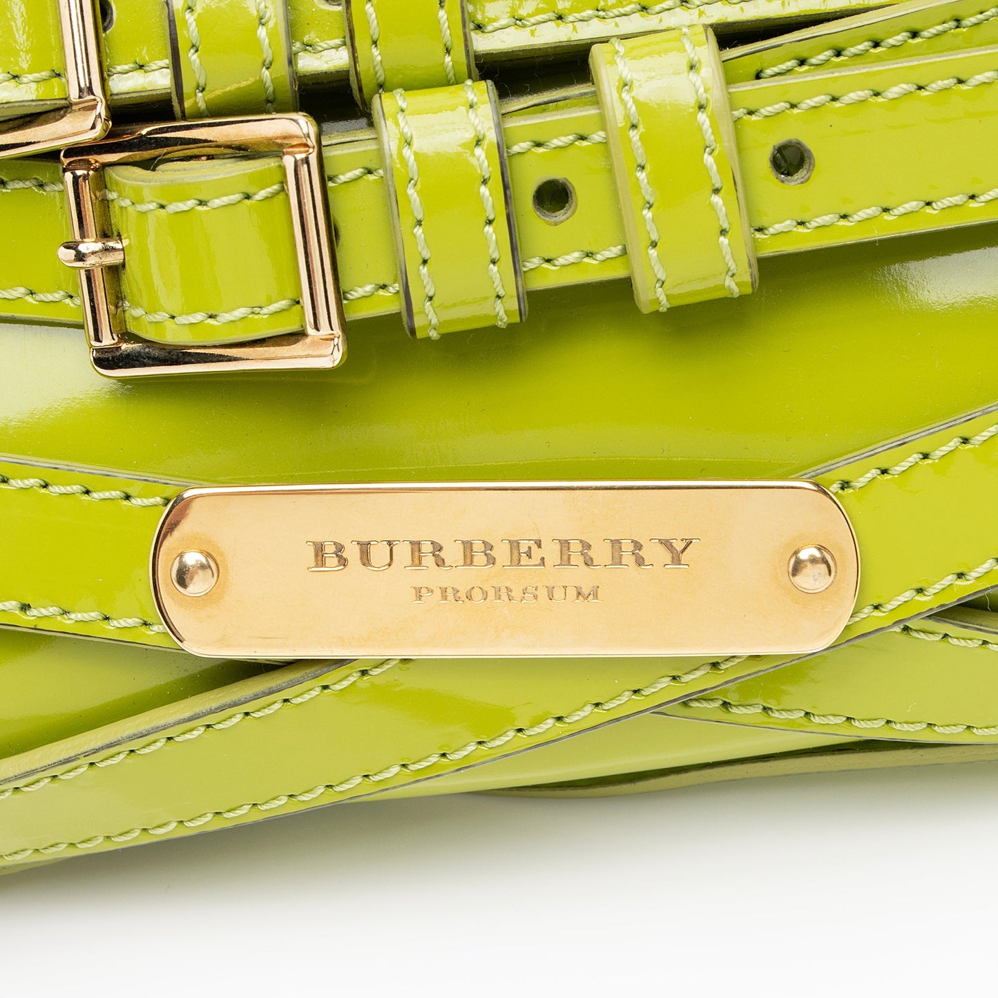 Burberry Patent Leather Parmoor Prorsum Clutch