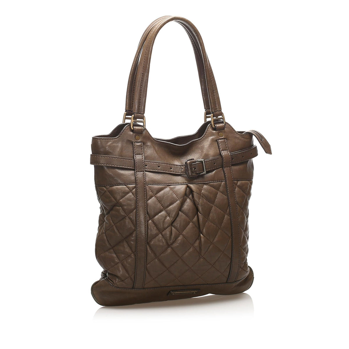 Burberry Quilted Lambskin Leather Tote Bag (SHG-11353)
