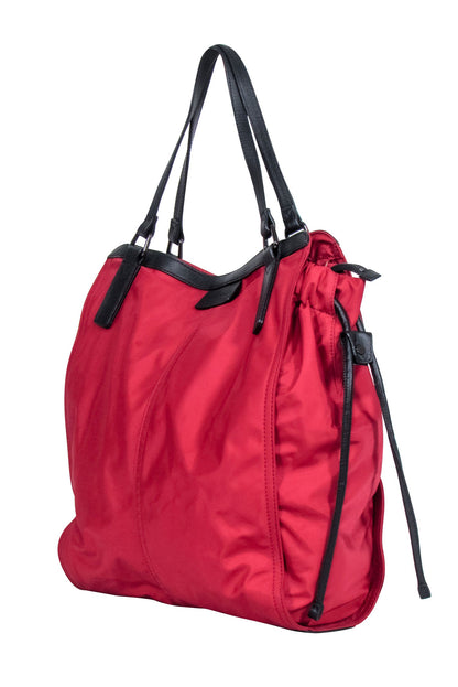 Burberry - Red Nylon Tote Bag