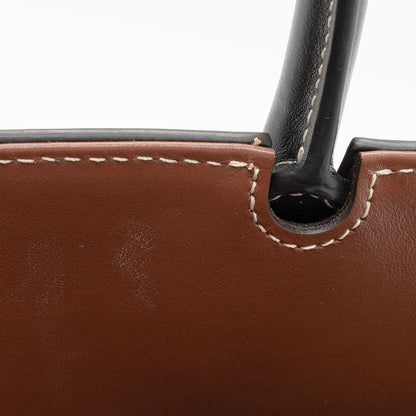 Burberry Vintage Check Smooth Calfskin Title Small Tote
