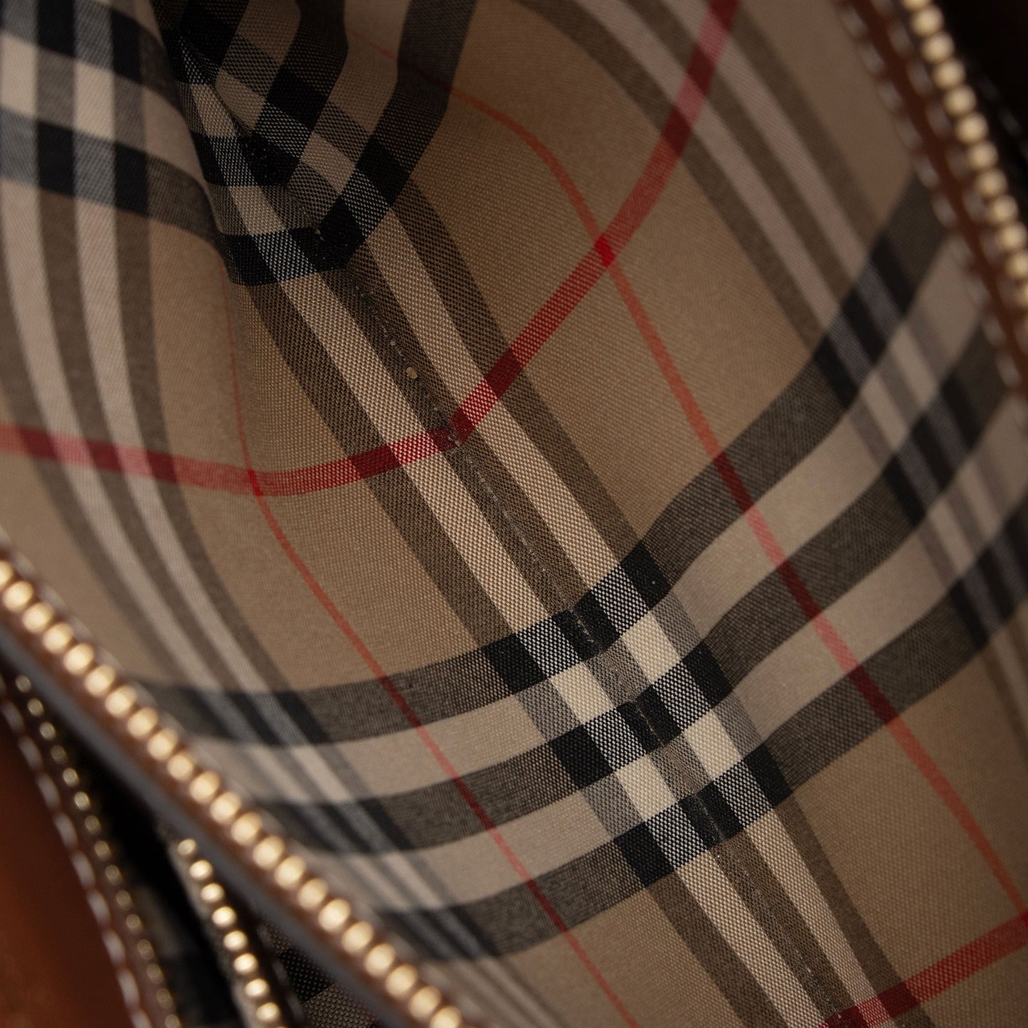 Burberry Vintage Check Smooth Calfskin Title Small Tote