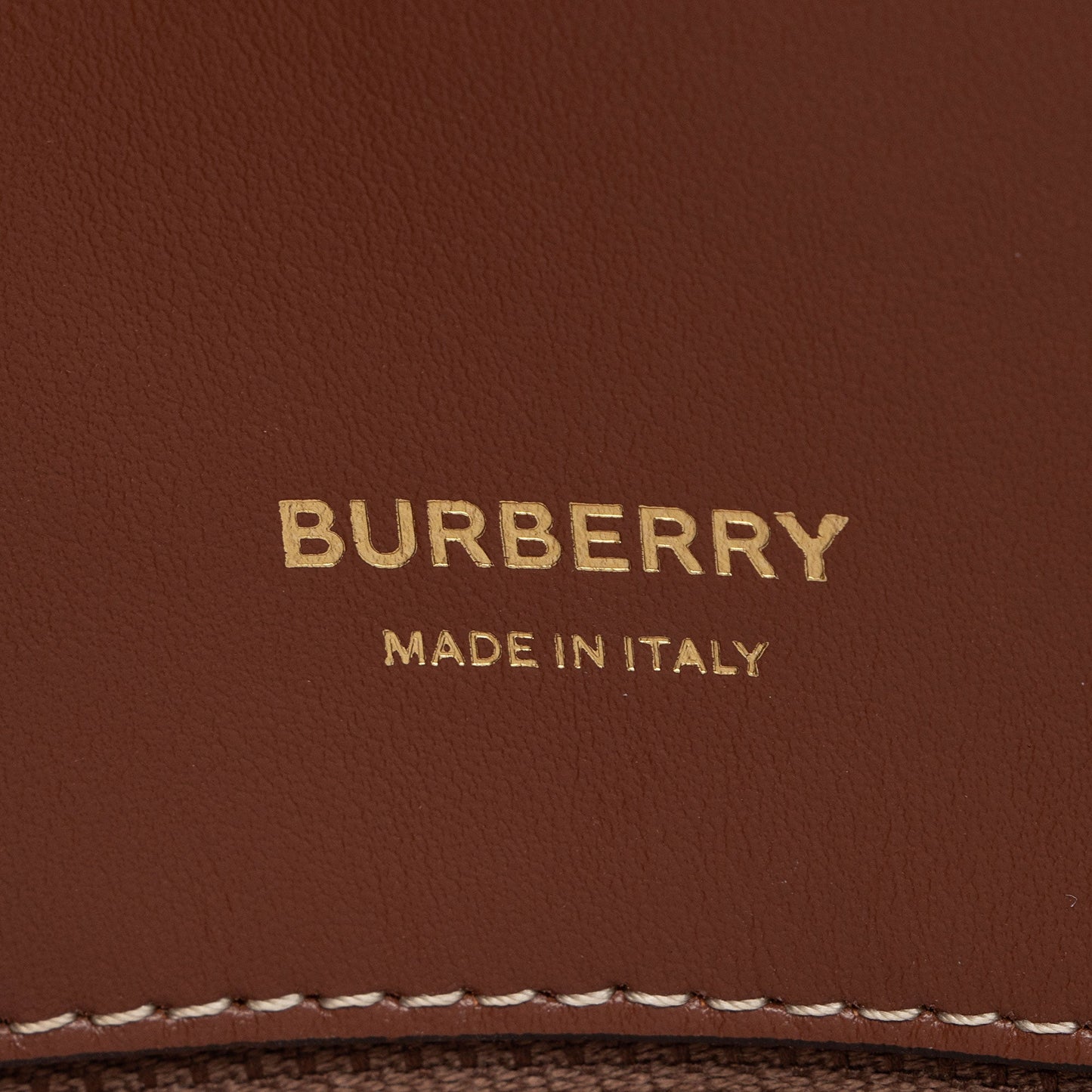 Burberry Vintage Check Smooth Calfskin Title Small Tote
