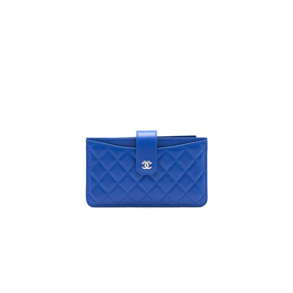 Chanel Classic Pouch Blue SHW