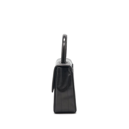 Chanel Vintage Lambskin Kelly Bag black GHW