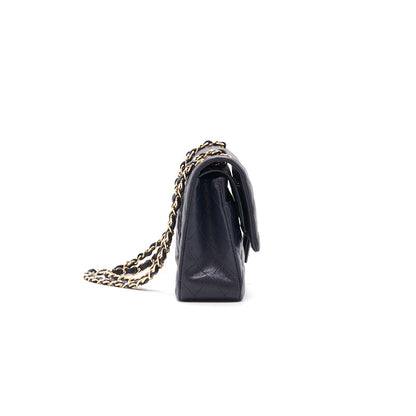 Chanel medium 25cm Classiccal double flap cavier Navy LGHW year 2020