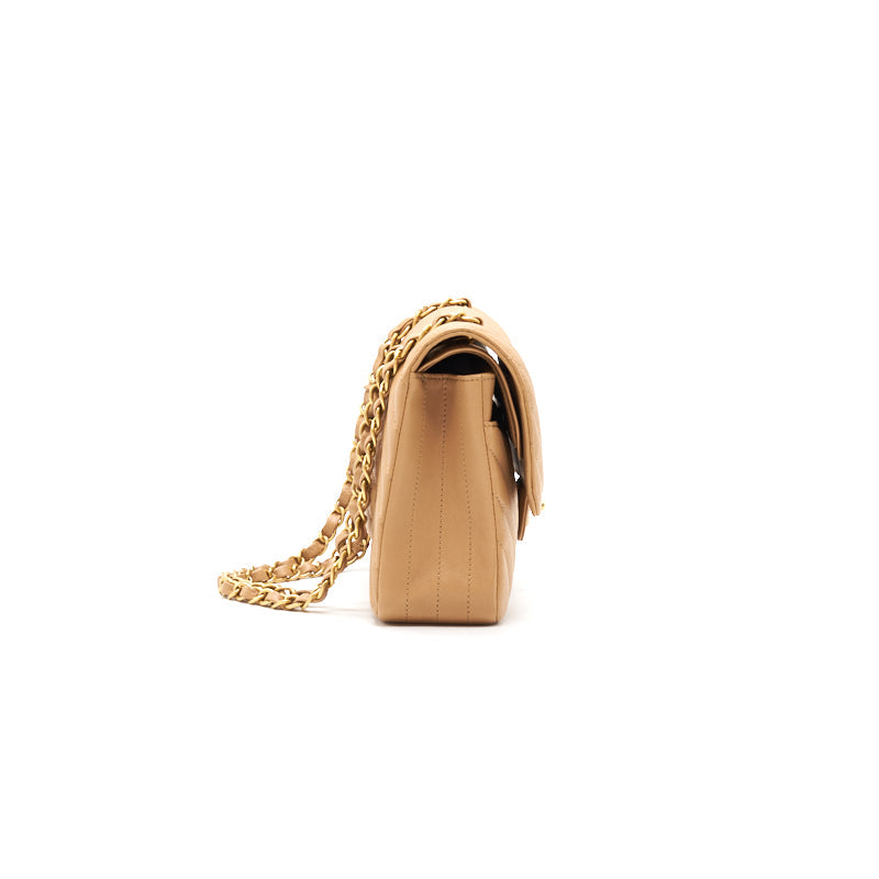 Chanel Medium Classic Flap Dark beige with GHW