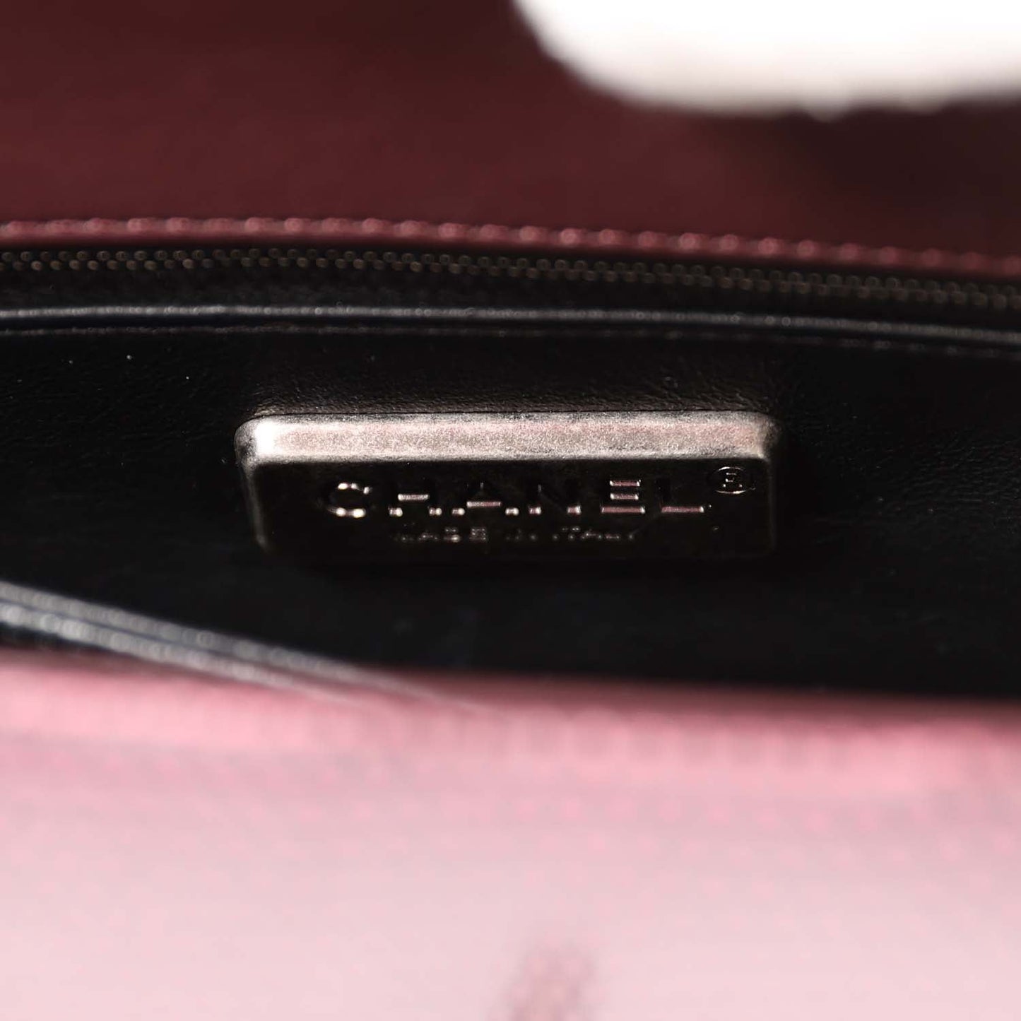 Chanel Mini Coco Handle Burgundy Lizard Ruthenium Hardware