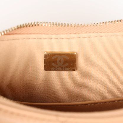 Chanel 19 Hobo Bag Beige Aged Calfskin Brushed Gold Hardware