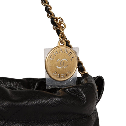 Chanel Mini 22 Bag Black Caviar Gold Hardware