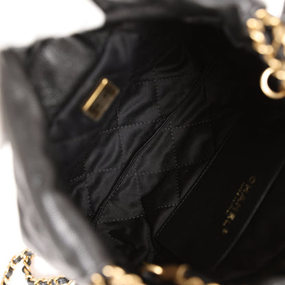Chanel Mini 22 Bag Black Caviar Gold Hardware