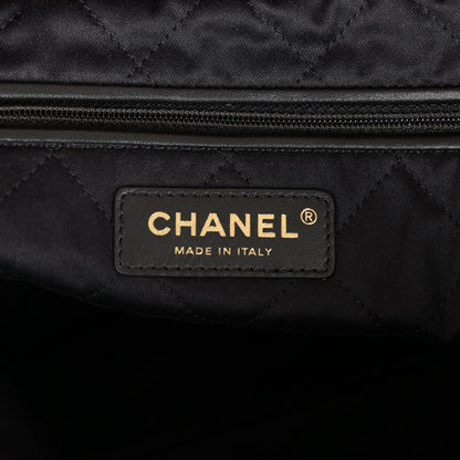 Chanel Small 22 Bag Burgundy and Black Tweed Gold Hardware