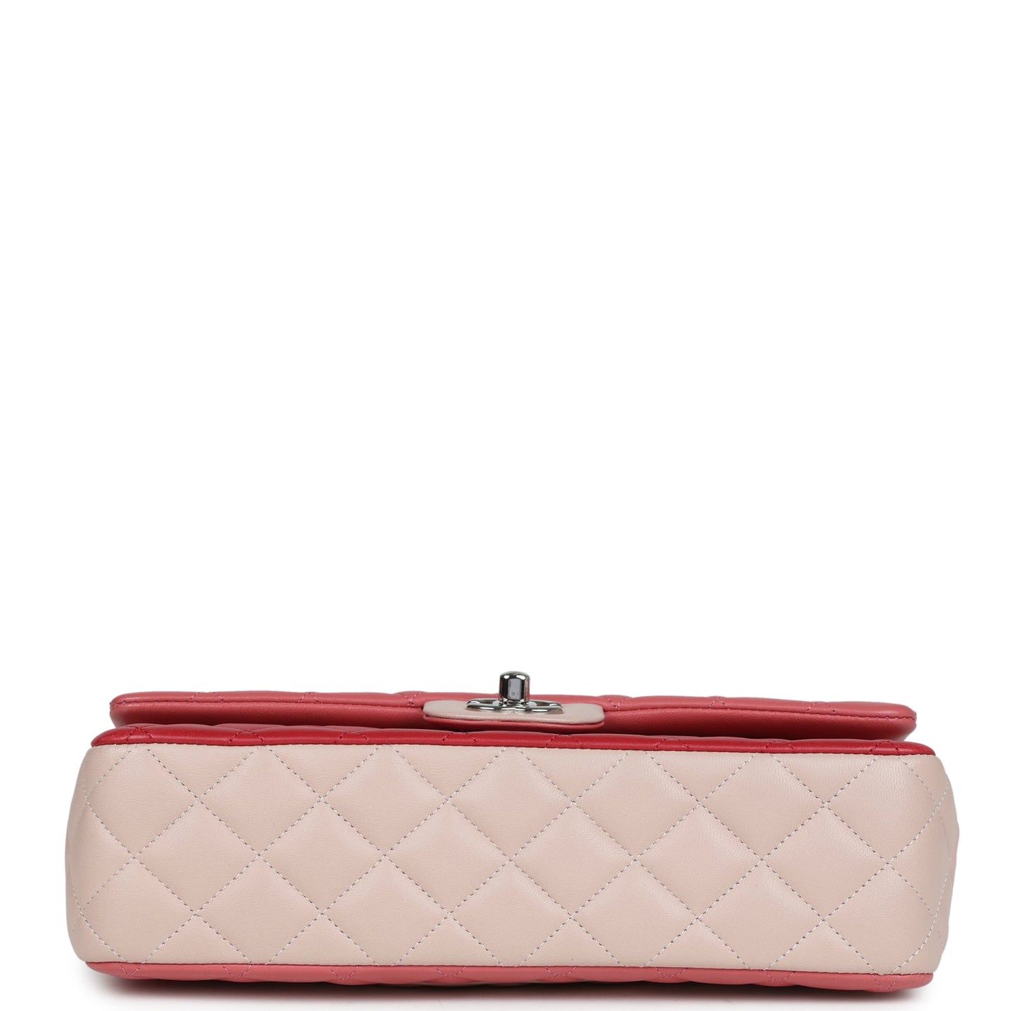Chanel Medium Valentine Single Flap Bag Tricolored Lambskin Silver Hardware