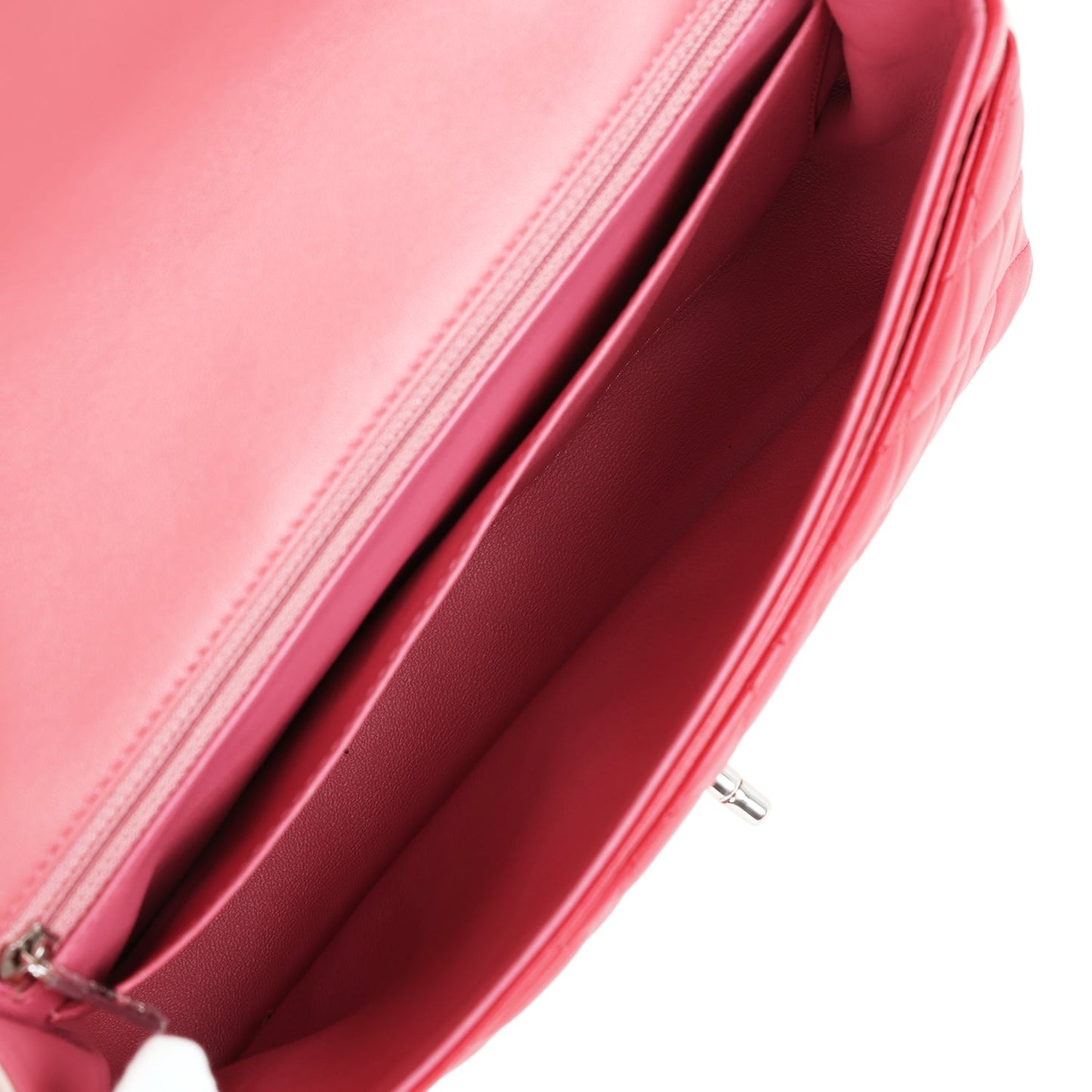 Chanel Medium Valentine Single Flap Bag Tricolored Lambskin Silver Hardware
