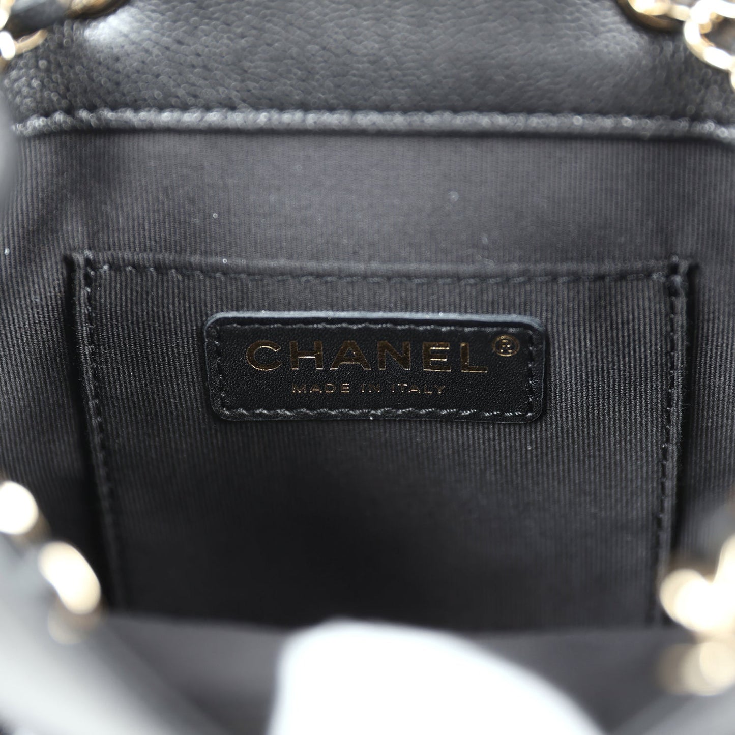 Chanel Small Cargo Backpack Black Caviar Light Gold Hardware