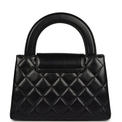 Chanel Small Kelly Black Shiny Aged Calfskin Brushed Gold Hardware