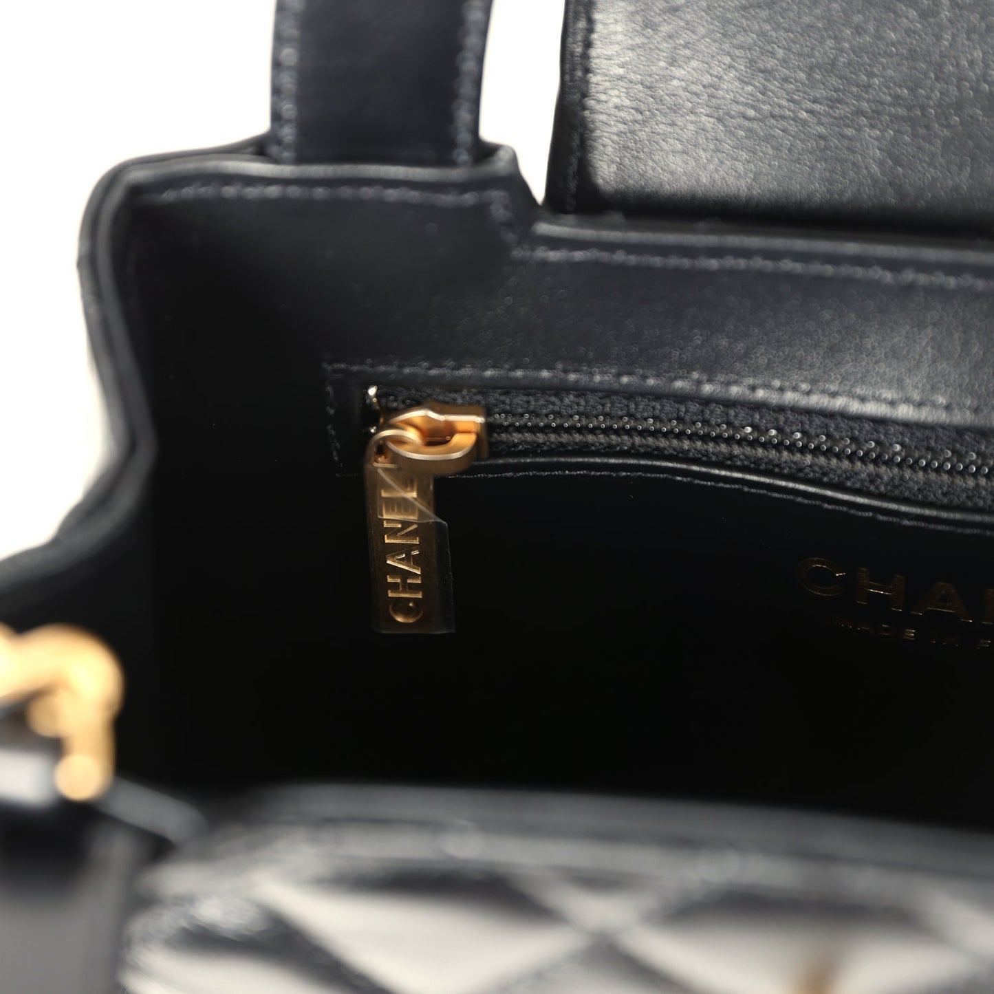 Chanel Small Kelly Black Shiny Aged Calfskin Brushed Gold Hardware