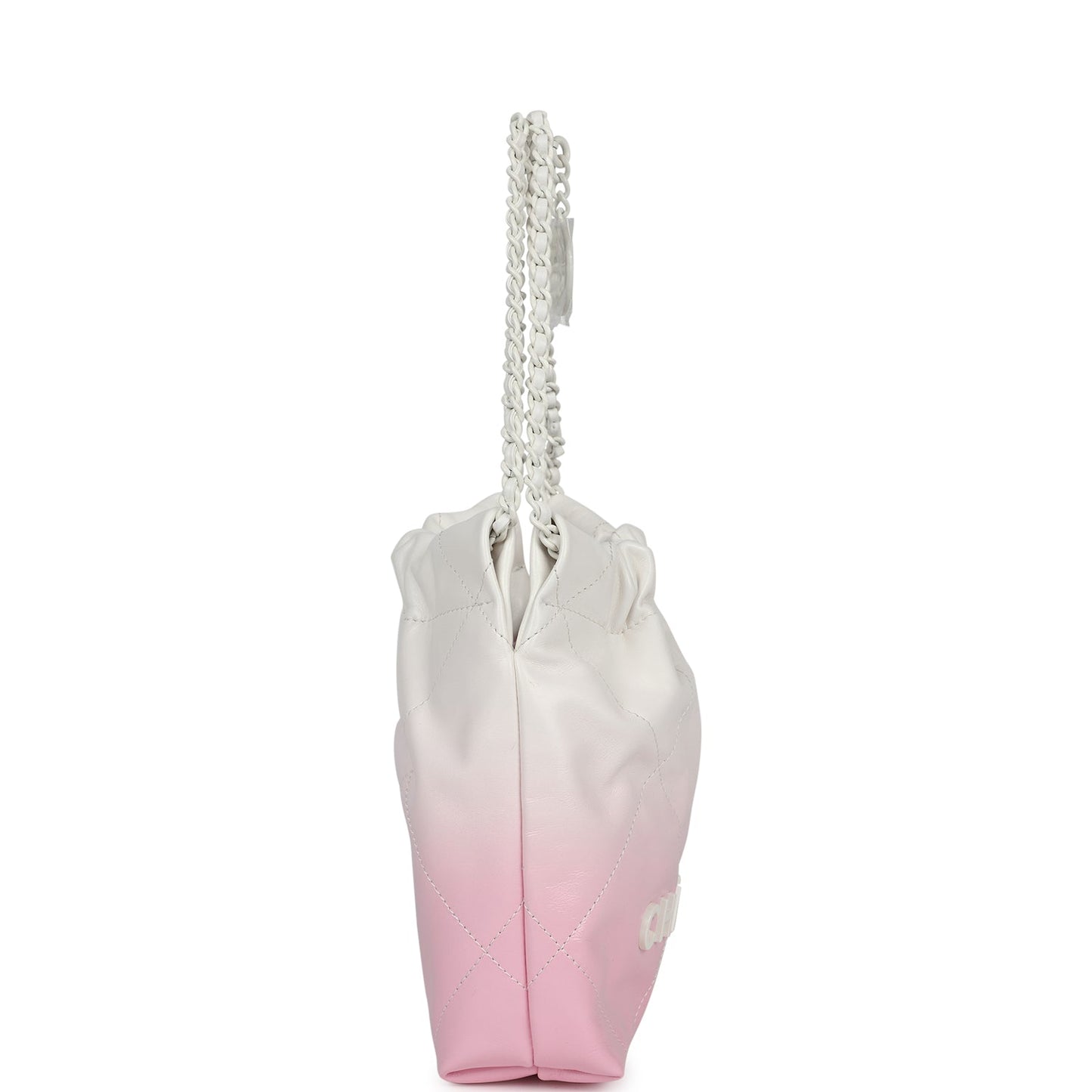Chanel Mini 22 Pink and White Ombre Calfskin Light Gold Hardware