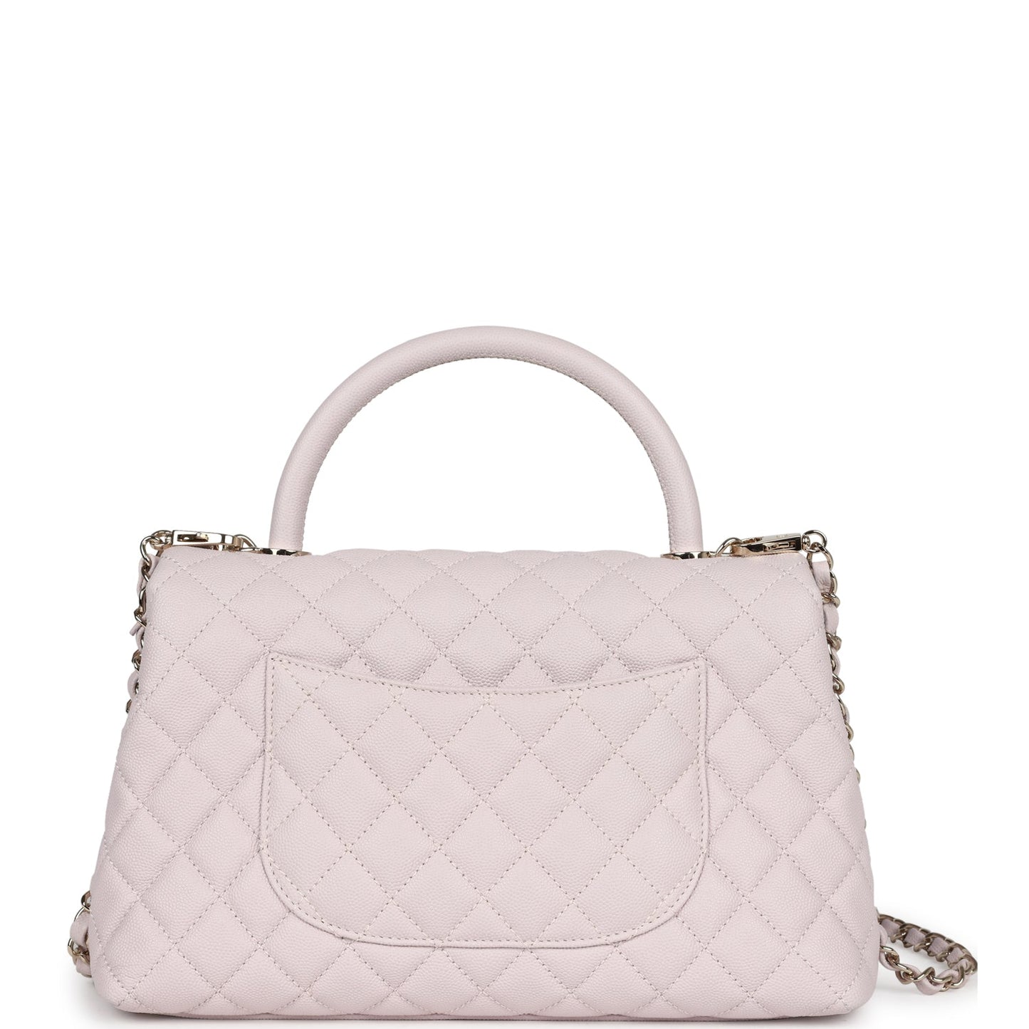 Chanel Medium Coco Handle Flap Bag Light Purple Caviar Light Gold Hardware