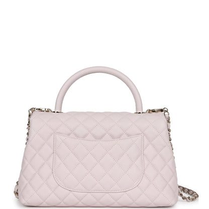 Chanel Medium Coco Handle Flap Bag Light Purple Caviar Light Gold Hardware