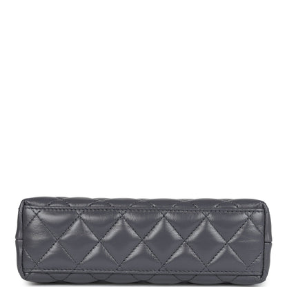 Chanel Small Kelly Shopper Dark Grey Shiny Aged Calfskin Brushed Gold Hardware