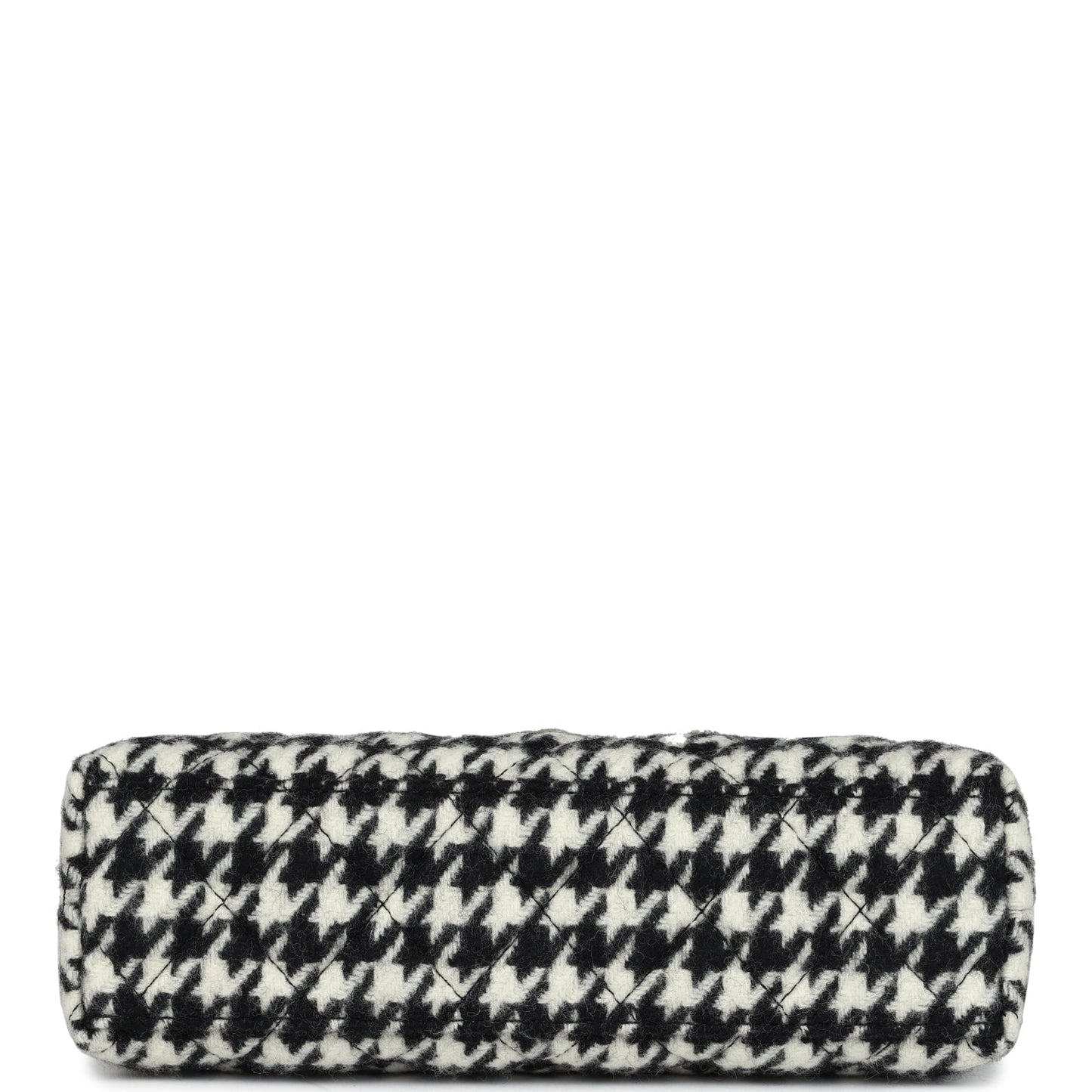 Chanel Small Kelly Shopper Black and White Houndstooth Tweed Brushed Gold Hardware