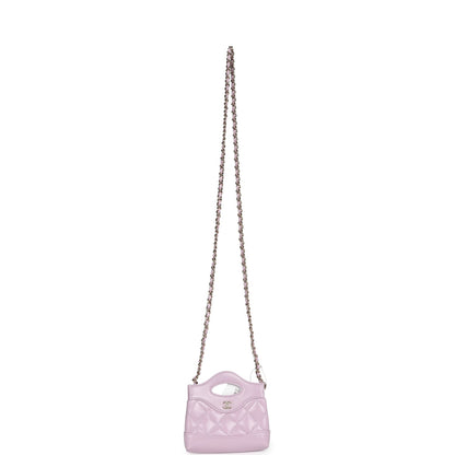 Chanel Micro 31 Shopper Light Purple Shiny Lambskin Light Gold Hardware