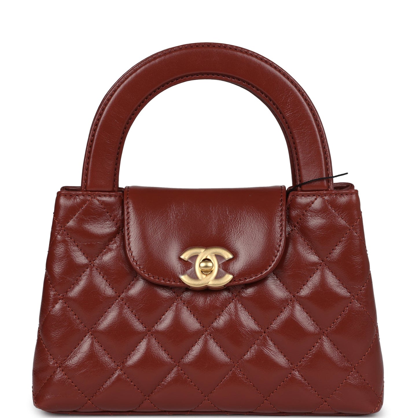 Chanel Small Kelly Brown Shiny Aged Calfskin Brushed Gold Hardware