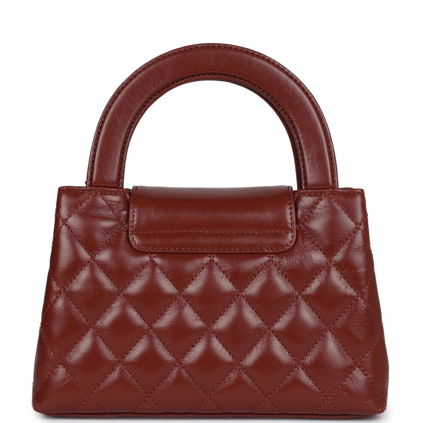 Chanel Small Kelly Brown Shiny Aged Calfskin Brushed Gold Hardware