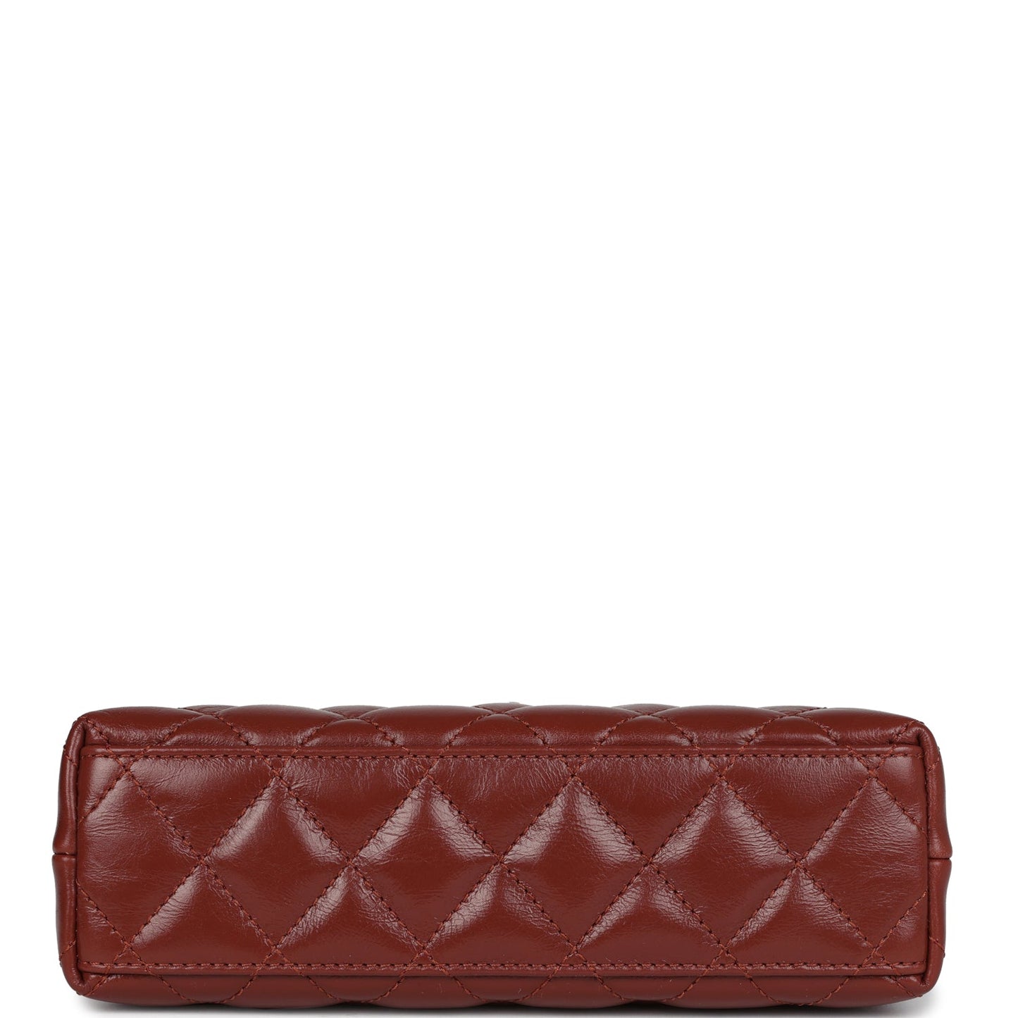 Chanel Small Kelly Brown Shiny Aged Calfskin Brushed Gold Hardware