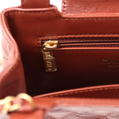 Chanel Small Kelly Brown Shiny Aged Calfskin Brushed Gold Hardware