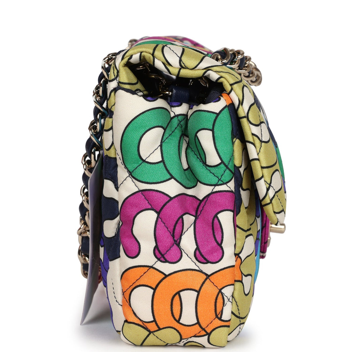Payment 1 -  Chanel Medium Flap Bag Rainbow Logo Nylon Light Gold Hardware