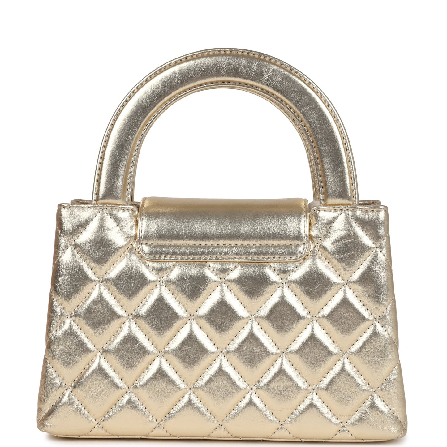 Chanel Small Kelly Shopper Metallic Gold Calfskin Brushed Gold Hardware