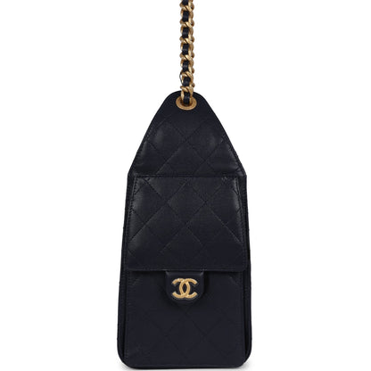 Chanel Small 25 Hobo Bag Dark Navy Caviar Antique Gold Hardware