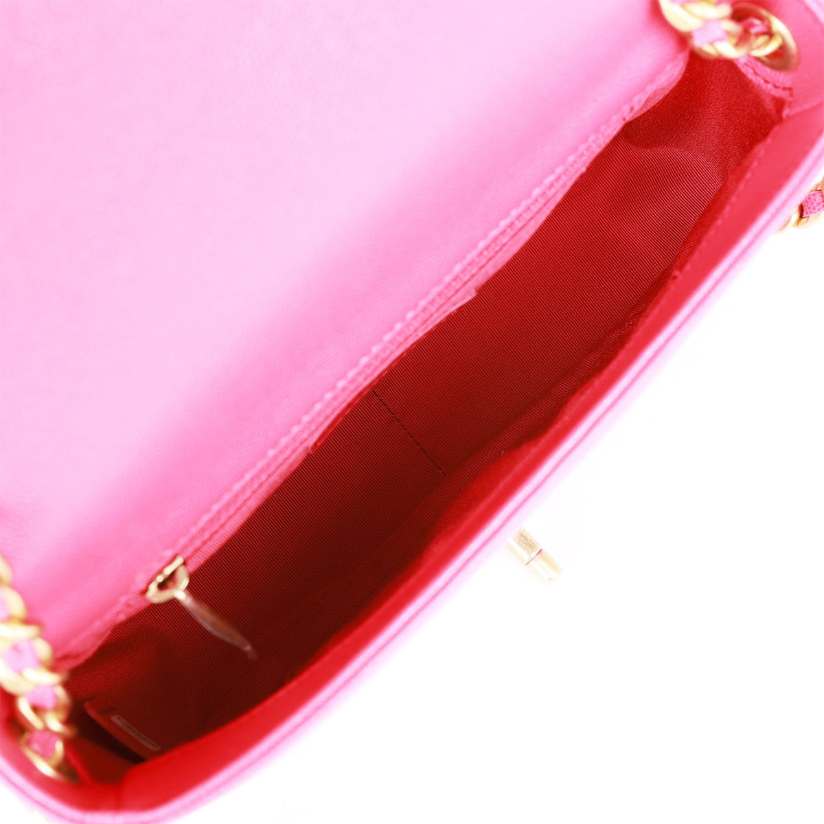 Chanel Fashion Therapy Flap Bag Hot Pink Caviar Gold Hardware